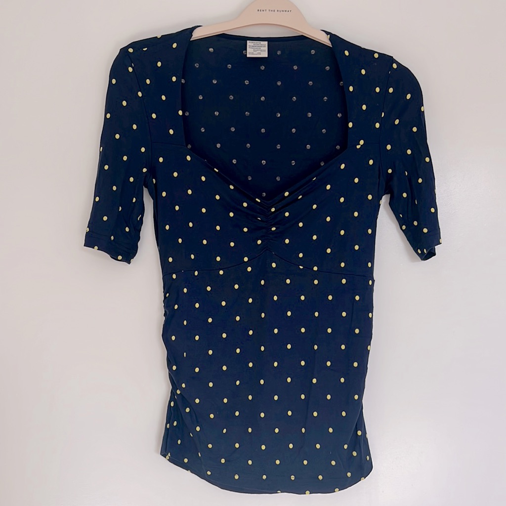 Baum Und Pferdgarten Blue Yellow Polka Dot Top